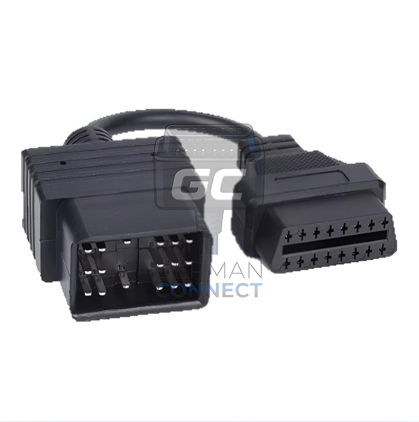 Adaptateur DLC1 17-pin vers 16 OBD-II (Toyota / Lexus - modèles anciens)